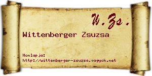Wittenberger Zsuzsa névjegykártya