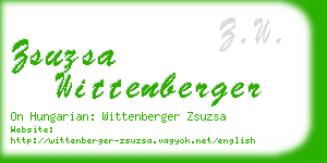 zsuzsa wittenberger business card